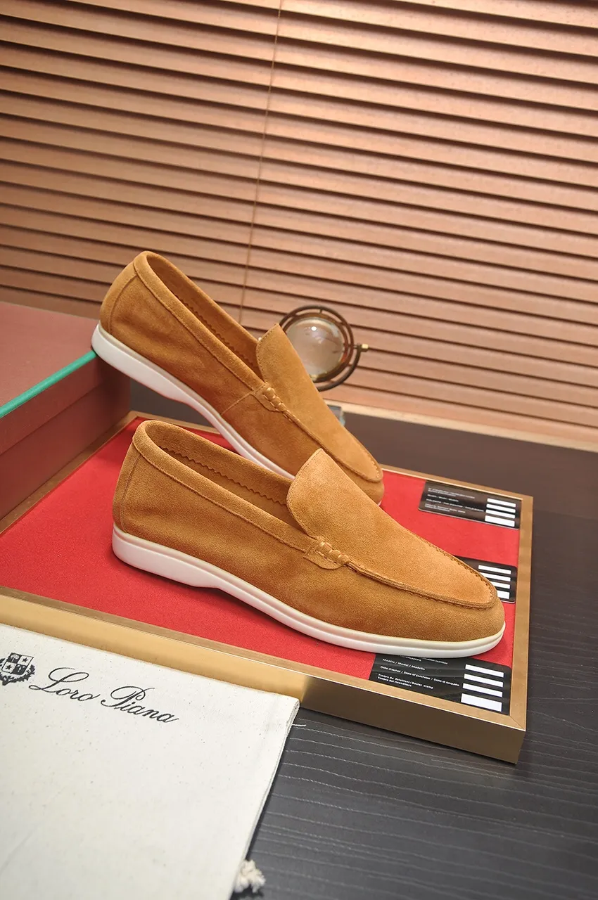 Men's shoes 💰400💶[𝐥𝐨𝐫𝐨 𝐏𝐢𝐚𝐧𝐚] [Couple model] High-end quality, affordable price, LP classic loafers, Italian treasure brand, the only brand that can match Hermès! Only after wearing it do we know that we can’t live up to our feet. Women’s code: 35-40 (customized sizes 34, 41, 42 are non-returnable) Men’s code: 38-44 (customized 45, 46, 47, 48 are non-refundable) Fabric: Customized imported cashmere Lining: Customized imported fetal cowhide Foot: Imported benzene-dyed calfskin Outsole: Exclusive original glass rubber outsole